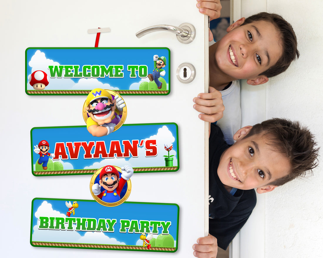 Super Mario Theme Customized Door Poster