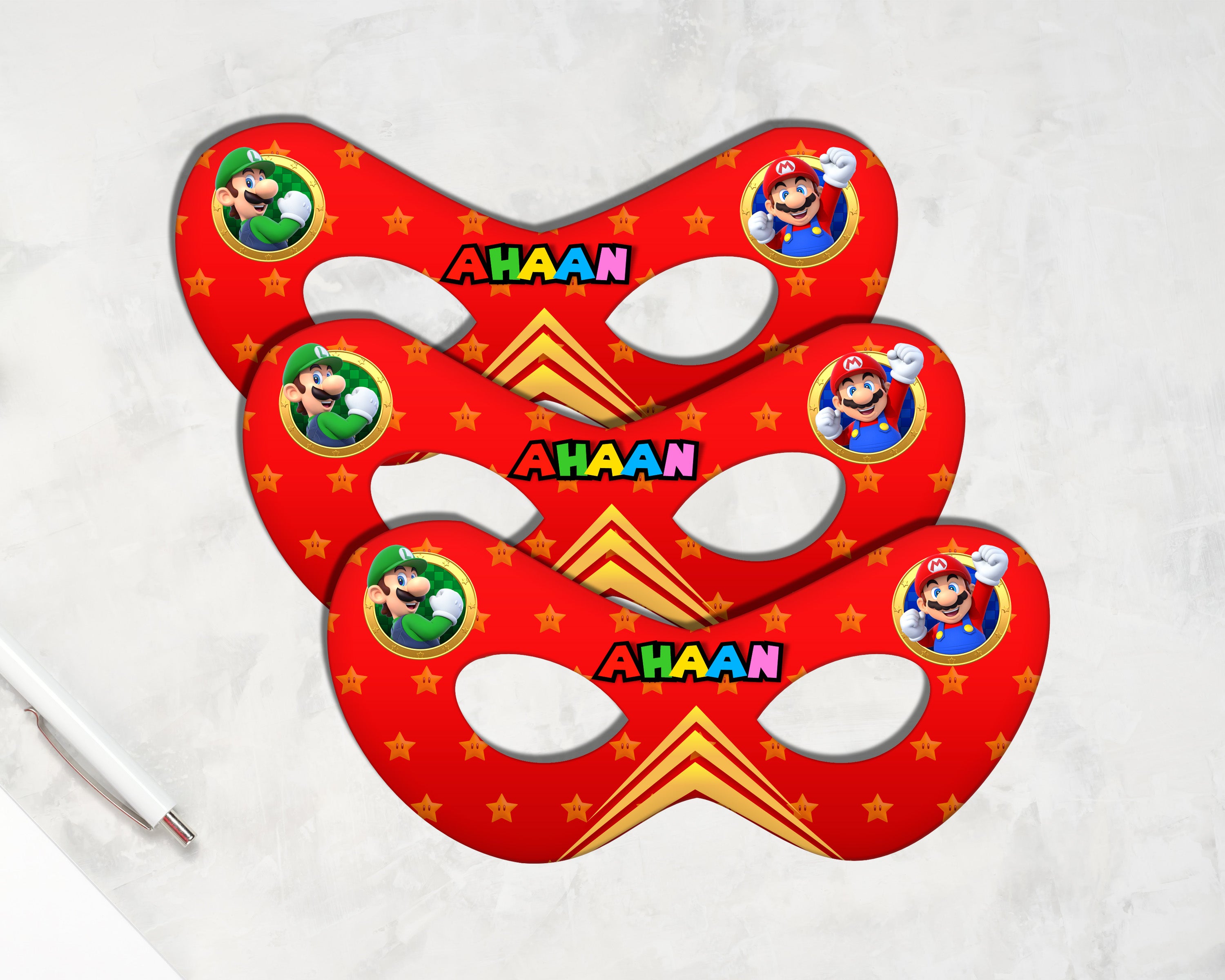 Super Mario Theme Customized Eye Mask | Birthday party celebration ...