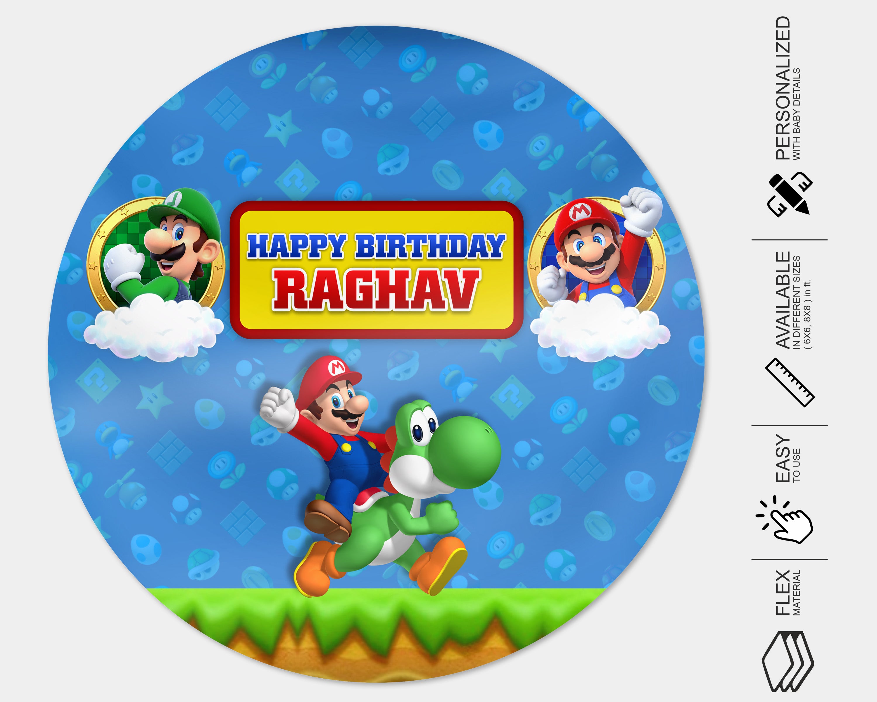 PSI Super Mario Theme Customized  Backdrop