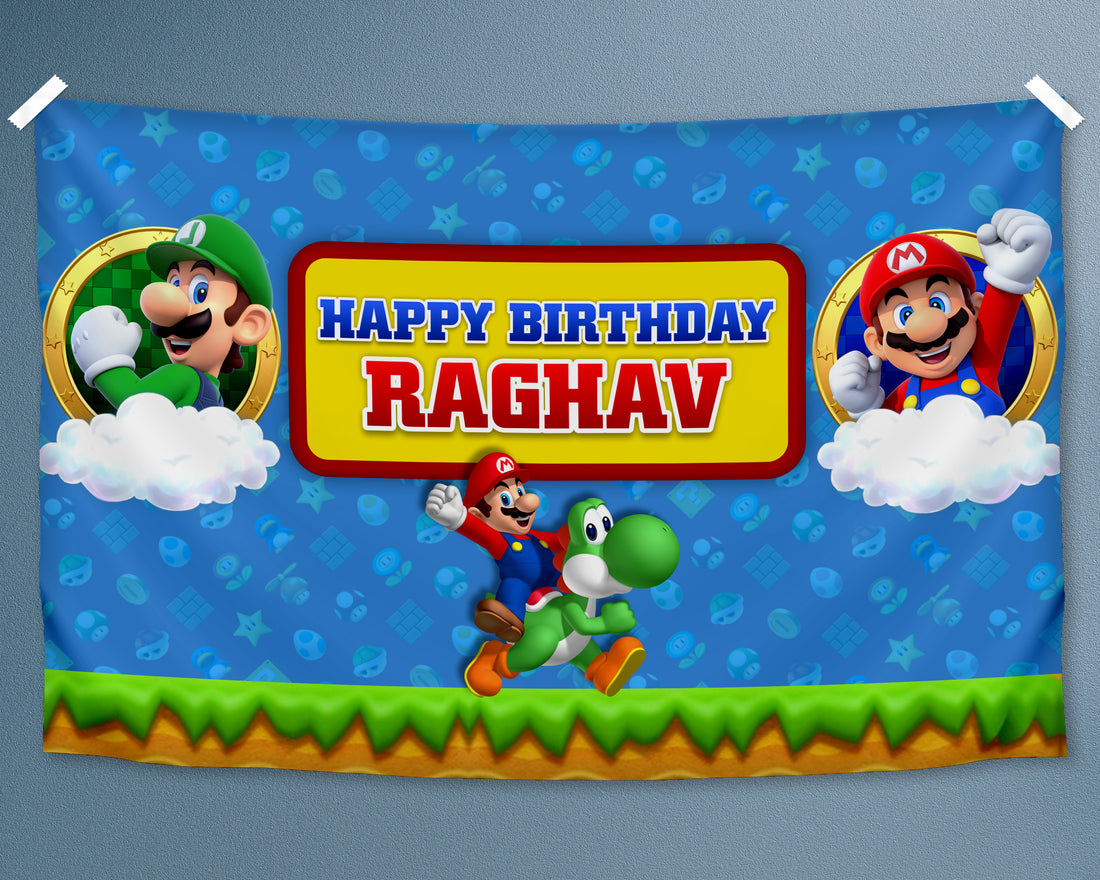 Super Mario Theme Customized Backdrop