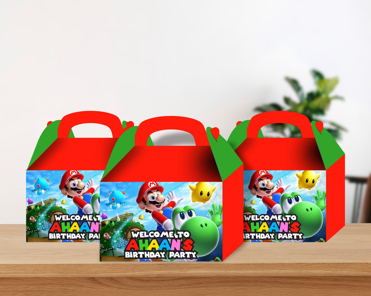 Mario Theme Box Super Mario Theme Goodie Return Gift Boxes | Birthday party decor ...
