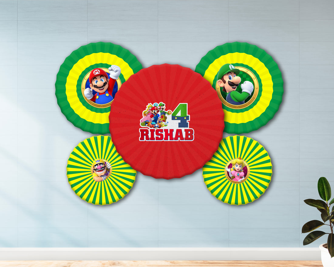 PSI Super Mario Theme Paper Fan
