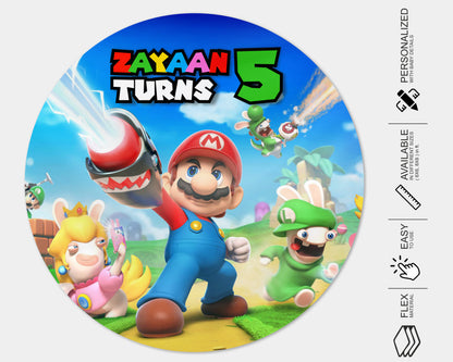 PSI Super Mario Theme Personlaized Backdrop