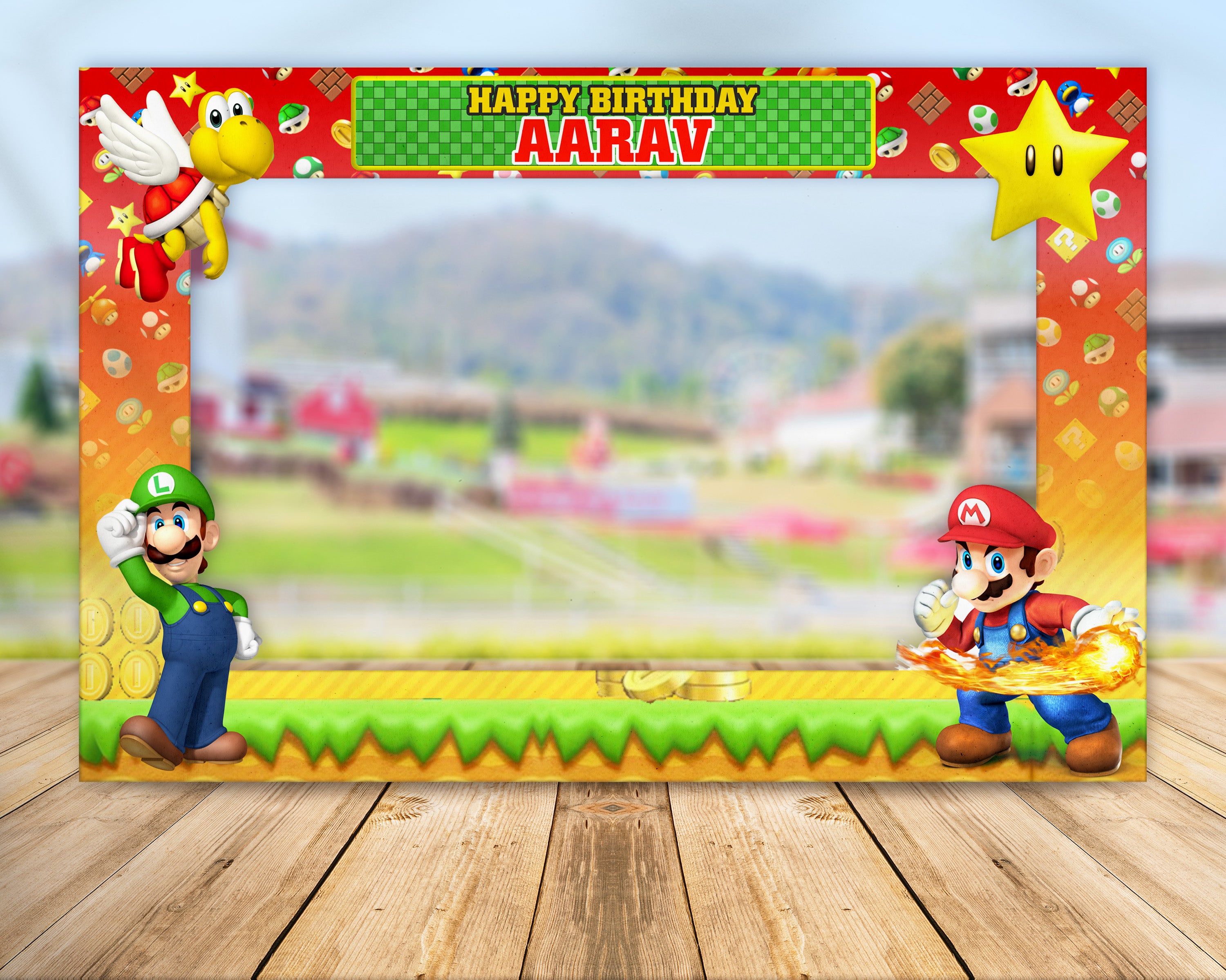 Super Mario Theme PhotoBooth | Birthday party decoration online – Party ...
