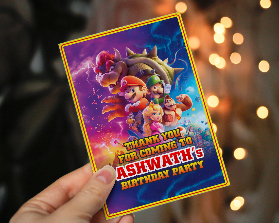 PSI Super Mario Theme Thank You Card
