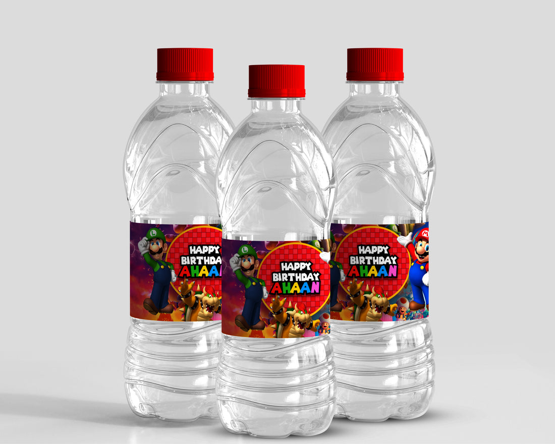 Super Mario Theme Water Bottle Sticker