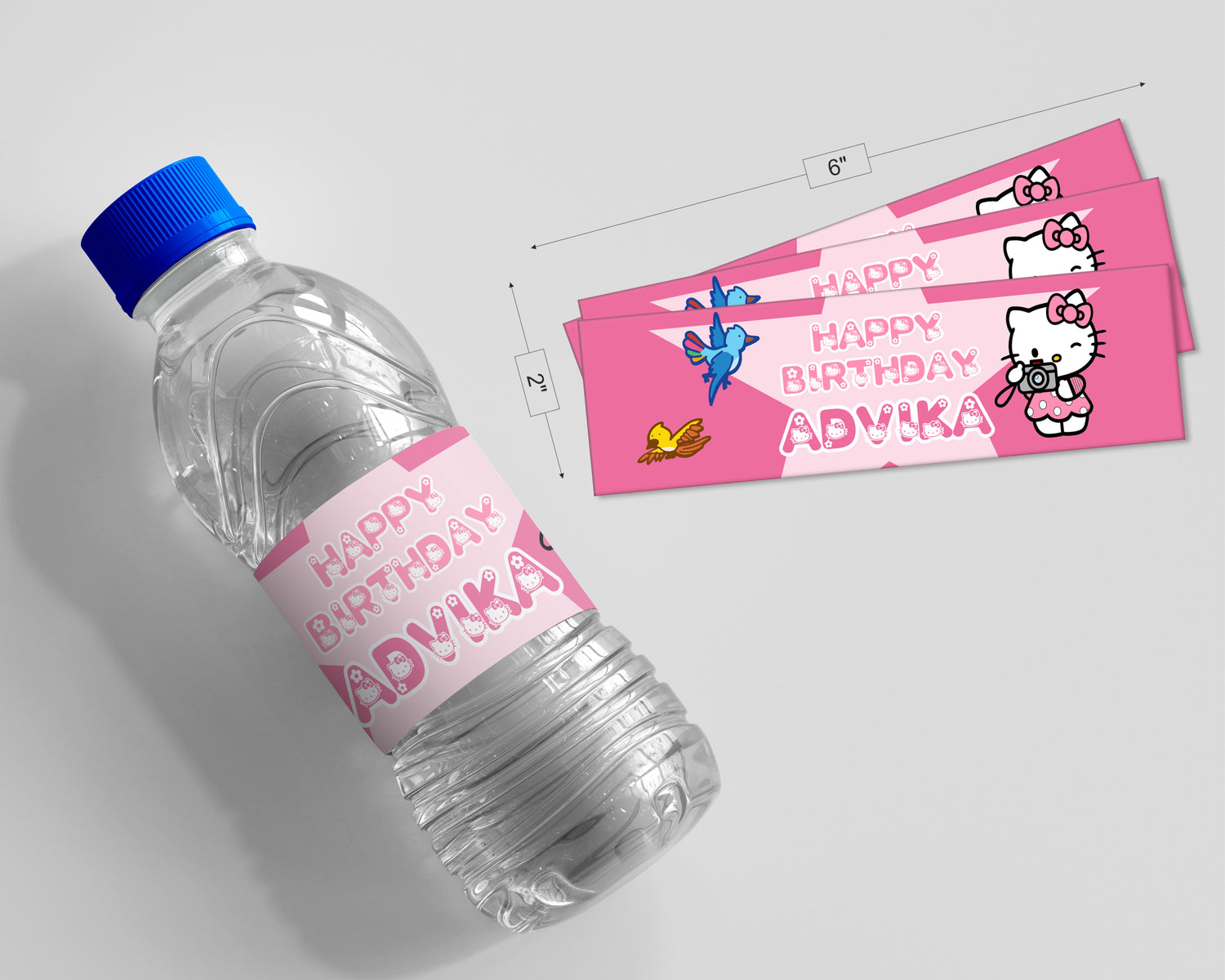 Hello Kitty Theme Water Bottle Sticker