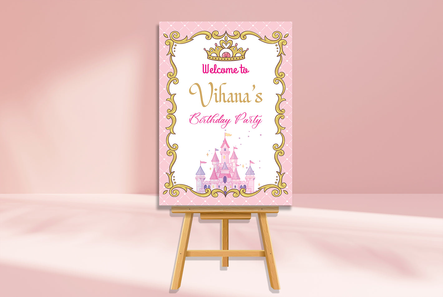 Princess Theme Customized Welcome Board