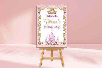 Princess Theme Customized Welcome Board