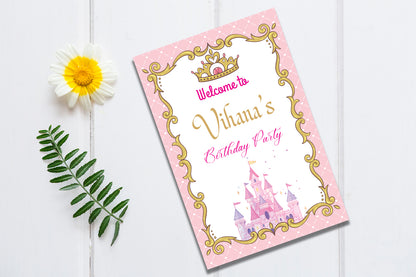 Princess Theme Customized Welcome Board