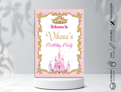 Princess Theme Customized Welcome Board