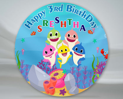 Shark Customized Round Backdrop