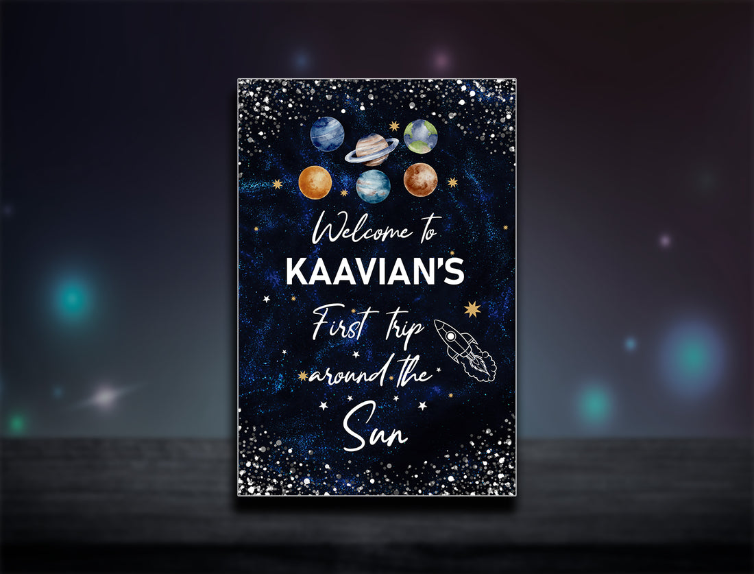 Space Theme Personalized Welcome Board