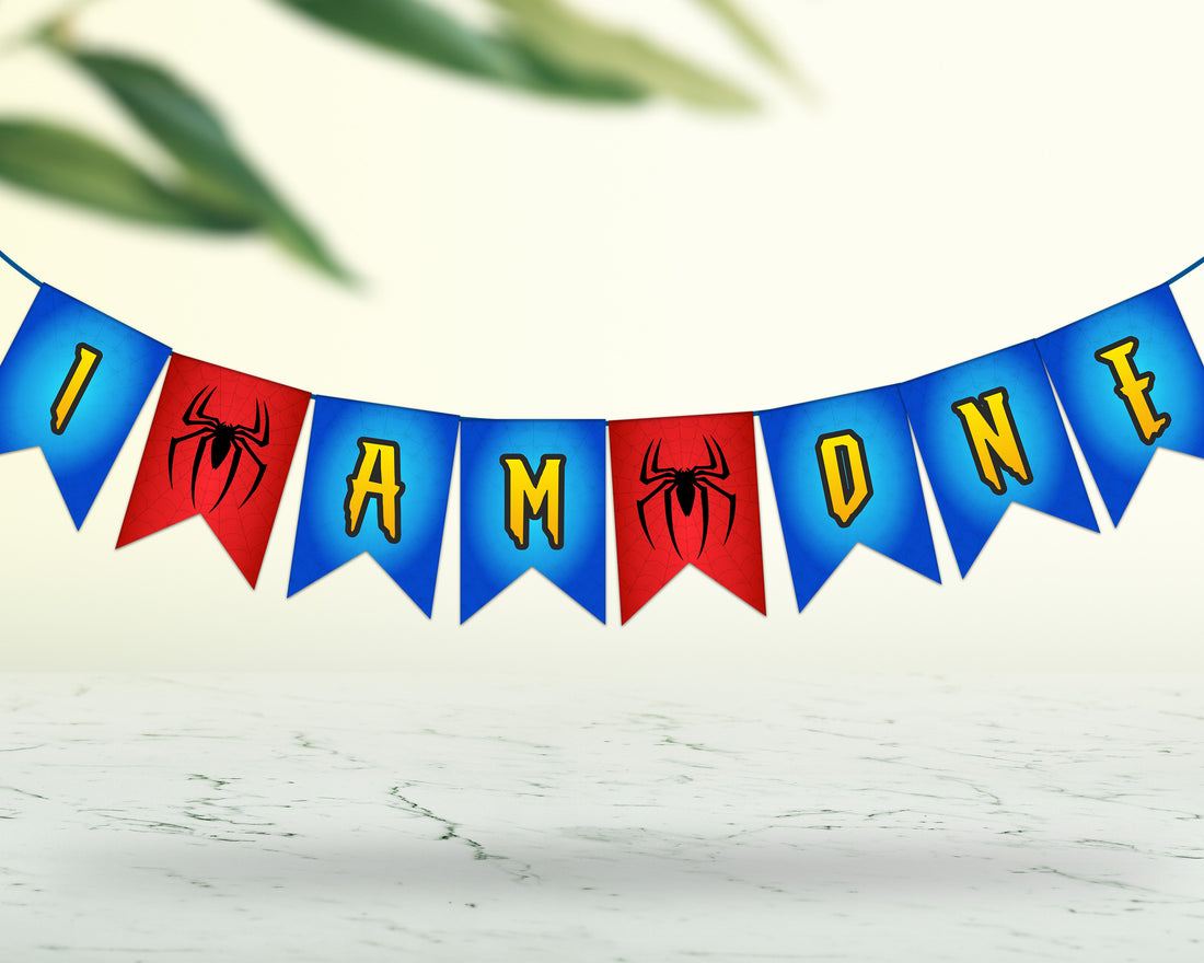 Spiderman Theme Baby Age Hanging - image 1 of 3 | Party Supplies India