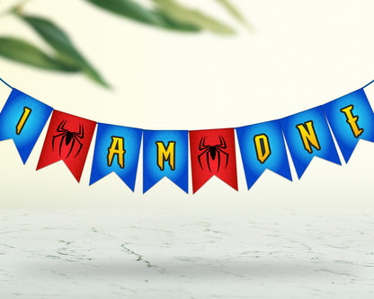 Spiderman Theme Baby Age Hanging - image 1 of 3 | Party Supplies India