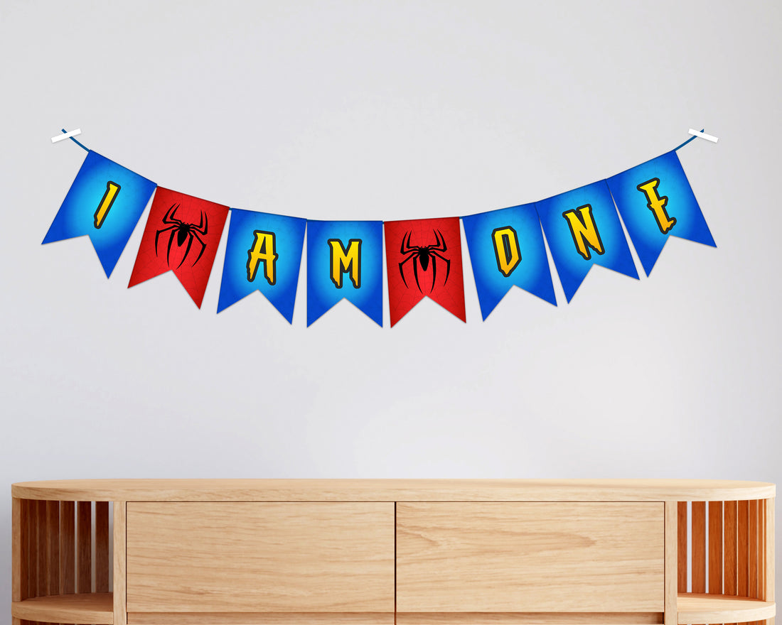 Spiderman Theme Baby Age Hanging - image 2 of 3 | Party Supplies India
