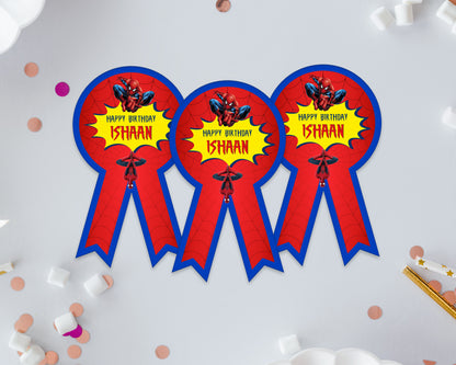 Spiderman Theme Badges
