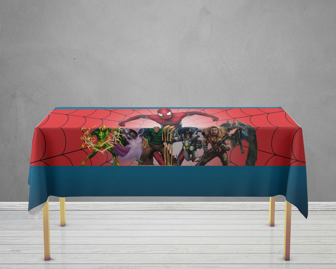 Spiderman Theme Cake Tablecover