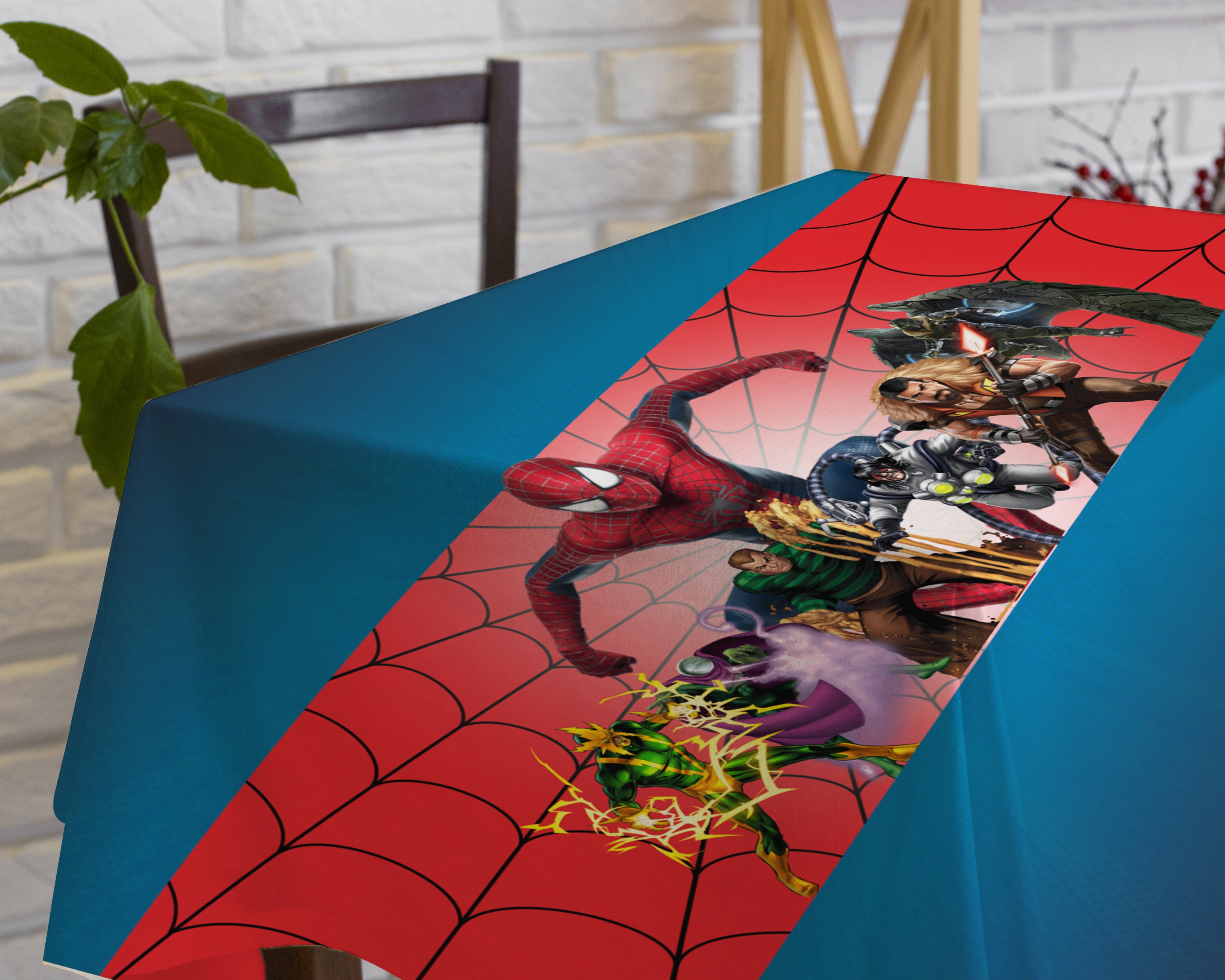 Spiderman Theme Cake Tablecover