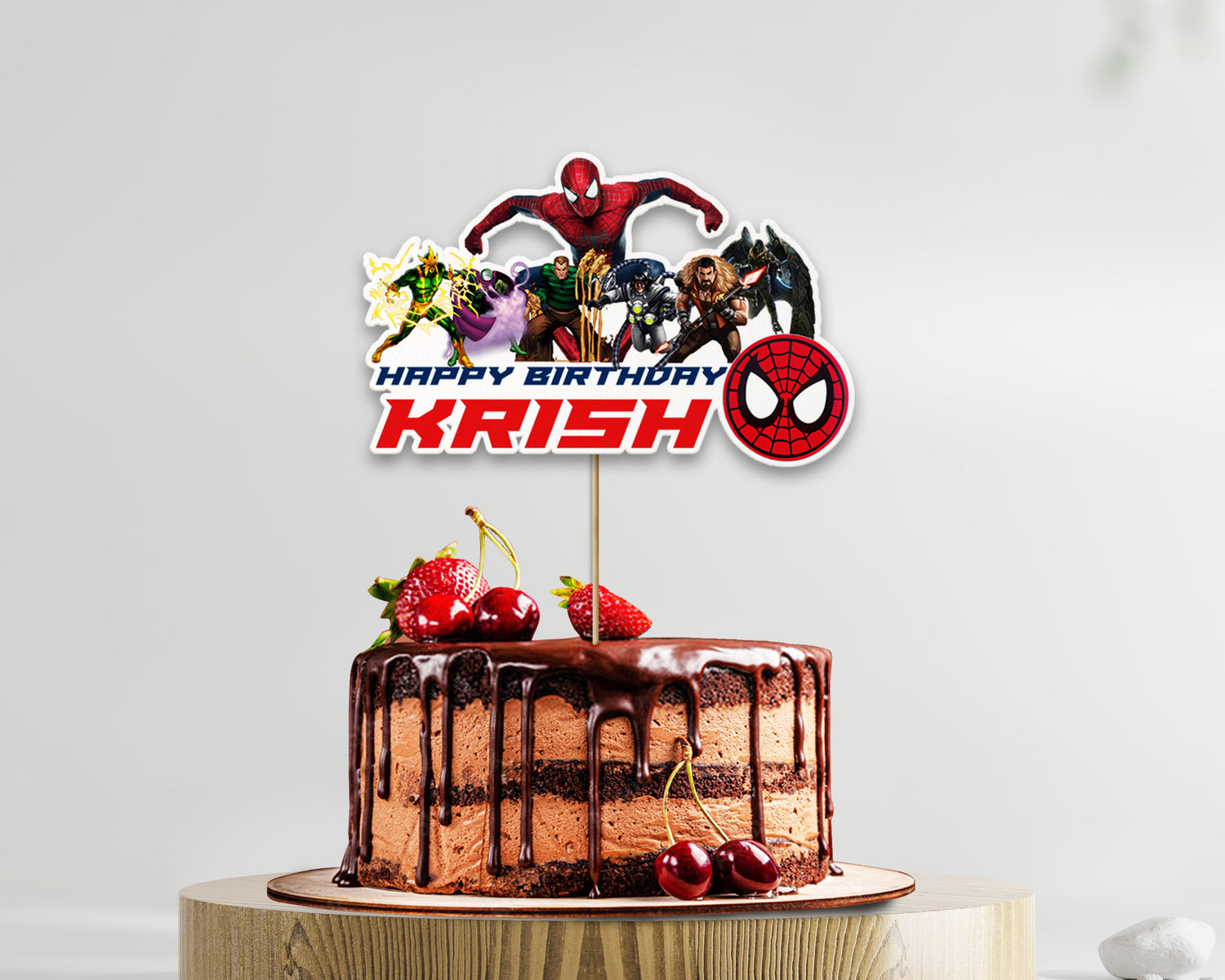 SPIDERMAN THEME  CAKE TOPPER