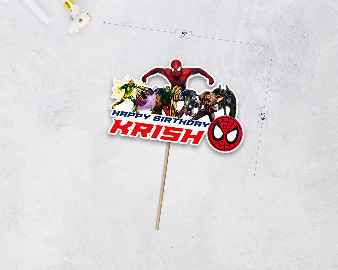 SPIDERMAN THEME  CAKE TOPPER - image 2 of 3 | Party Supplies India