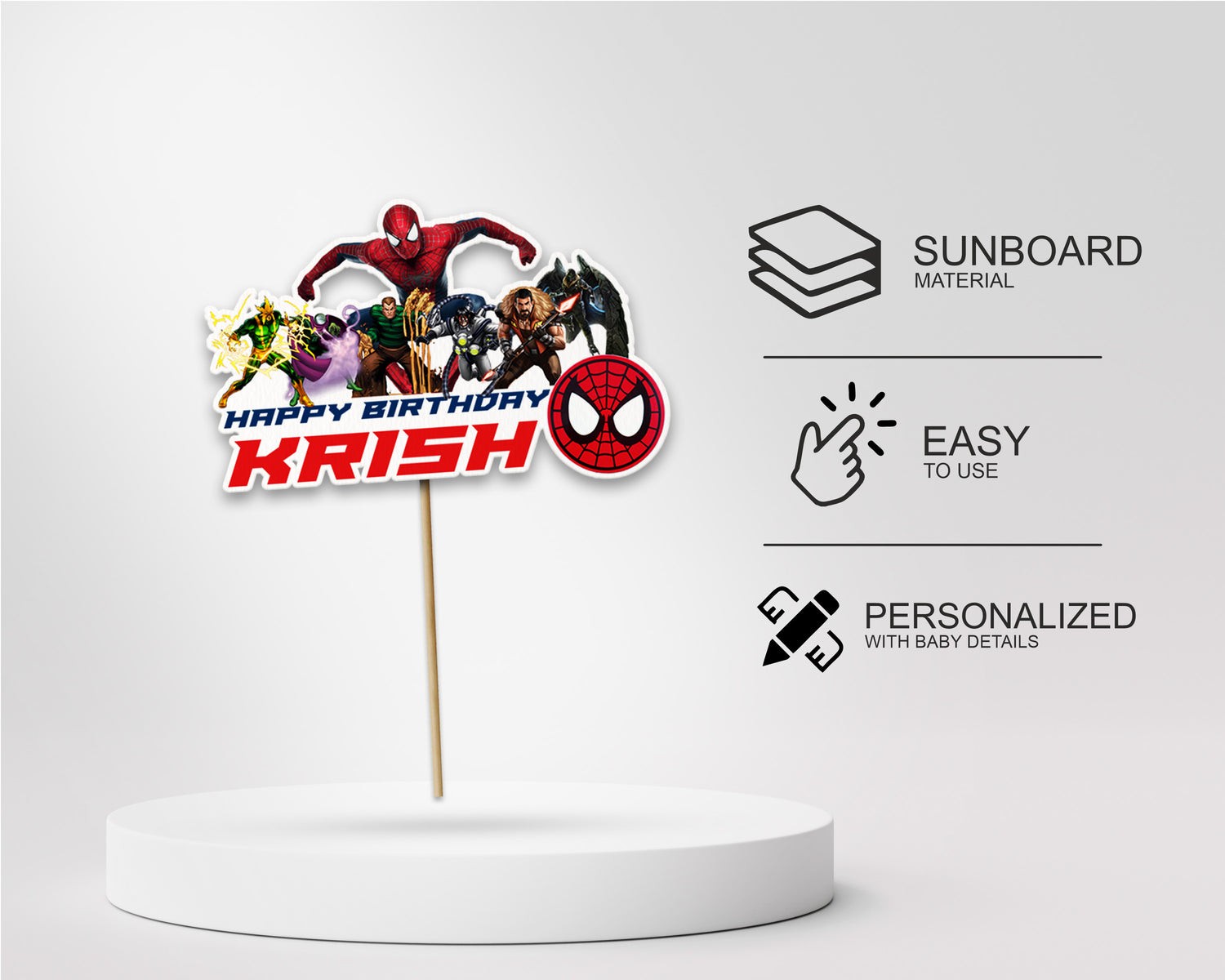 SPIDERMAN THEME  CAKE TOPPER