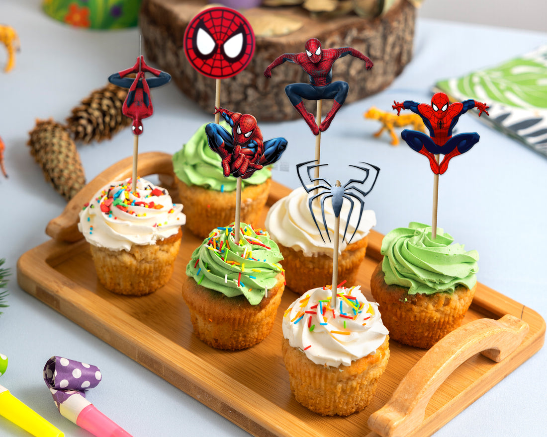 Spiderman Theme Characters Cup Cake Topper - image 1 of 3 | Party Supplies India