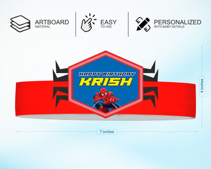 Spiderman Theme Crown Hat