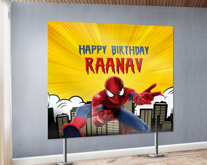 Spiderman Theme  Customized Square  Backdrop - image 3 of 4 | Party Supplies India