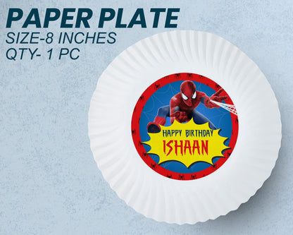 Spiderman Theme Party Cups and Plates Combo