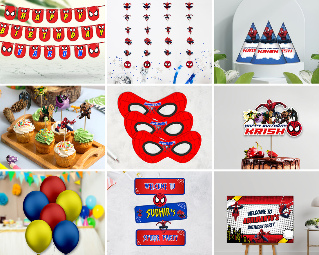 Spiderman Theme Preferred combo Kit - image 1 of 10 | Party Supplies India