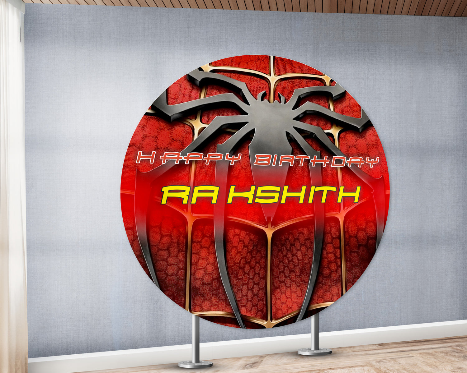 Spiderman Theme Round  Backdrop - image 3 of 5 | Party Supplies India