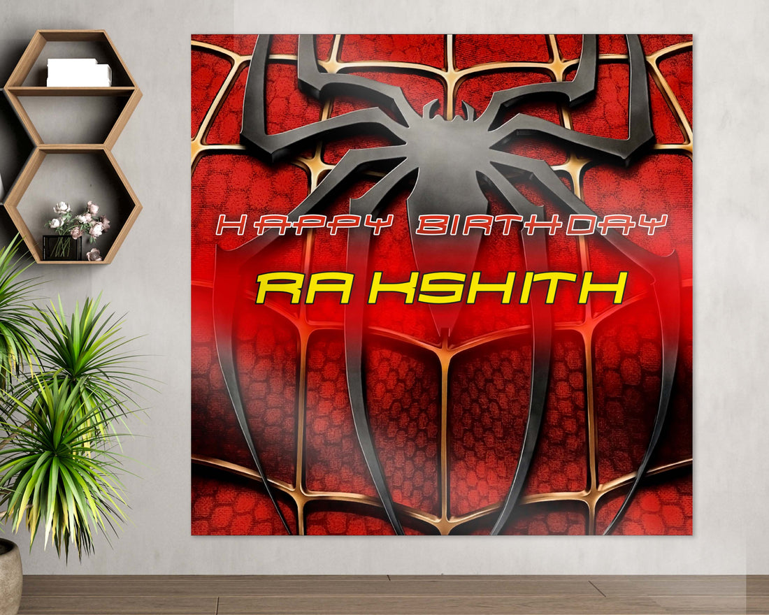 Spiderman Theme Square  Backdrop - image 2 of 4 | Party Supplies India