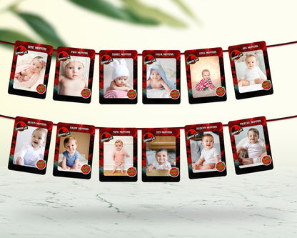 Stranger Things Theme 12 Months Photo Banner