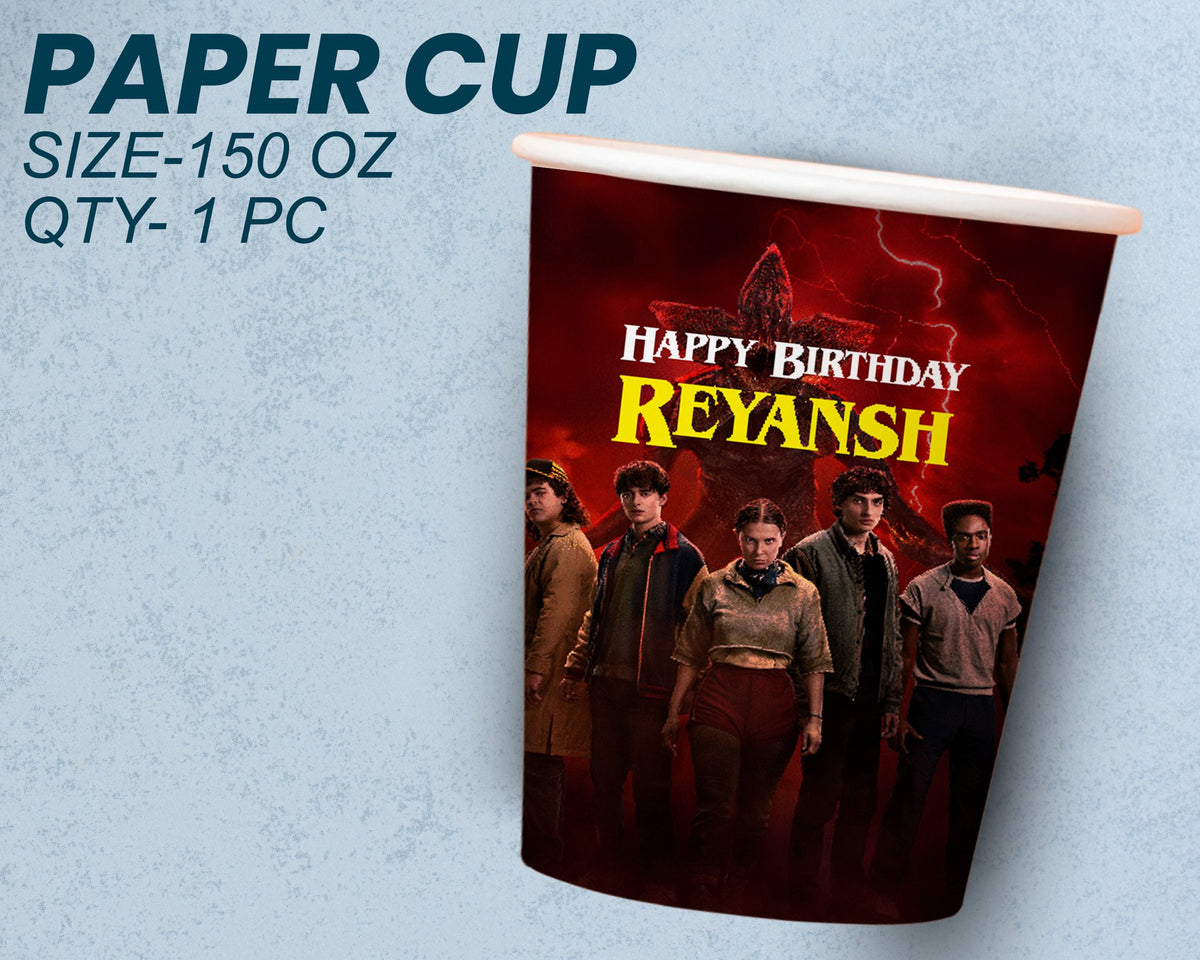 Stranger Things Theme Party Cups and Plates Combo