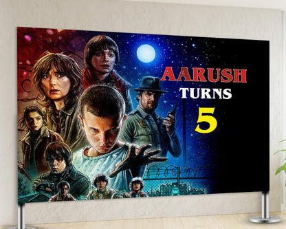Stranger Things Theme Customized Backdrop