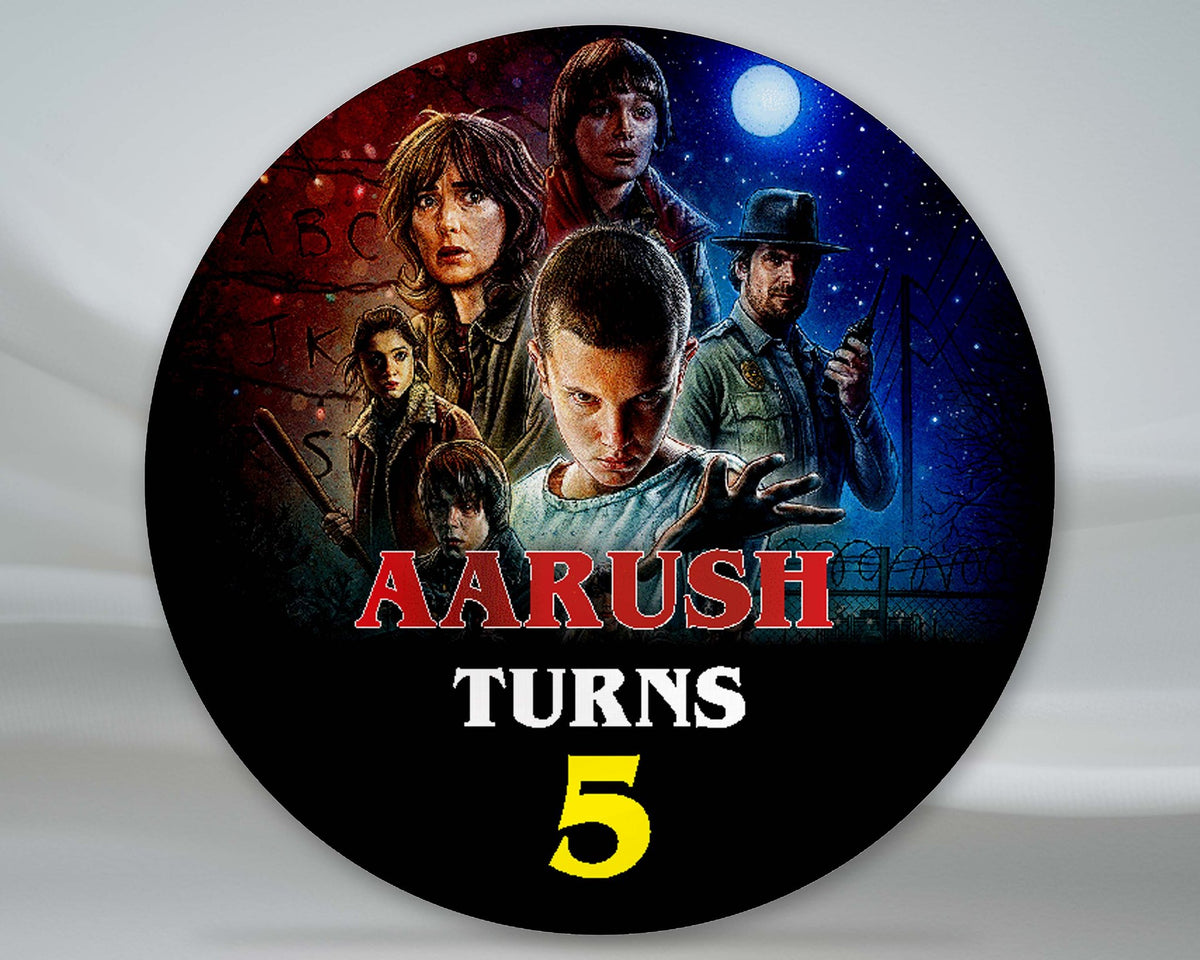 Stranger Things Theme Customized Round Backdrop
