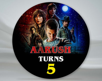 Stranger Things Theme Customized Round Backdrop