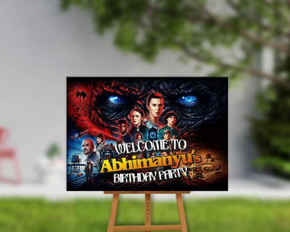 Stranger Things Theme Customized Welcome Board