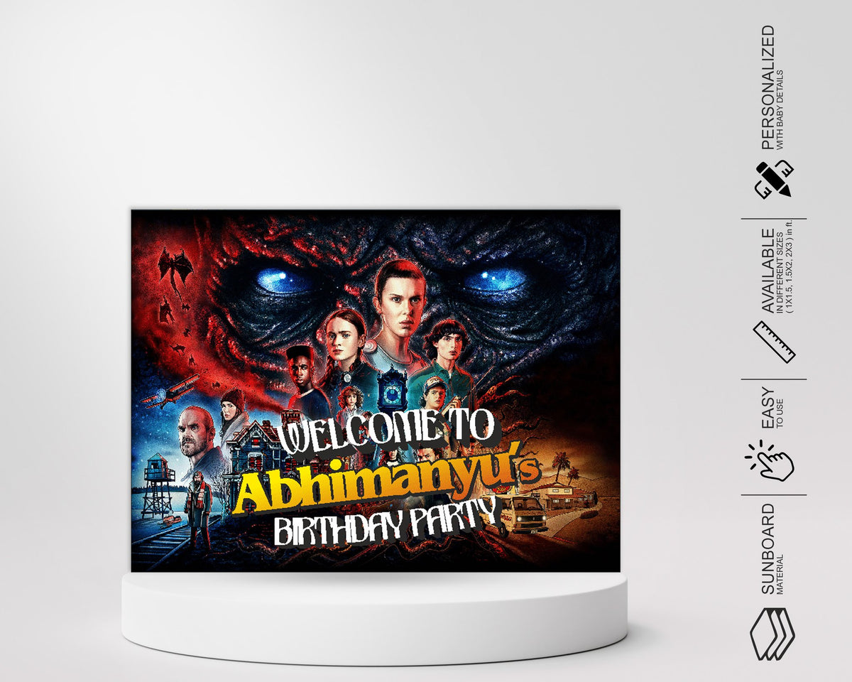 Stranger Things Theme Customized Welcome Board