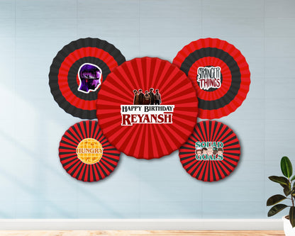 Stranger Things Theme Paper Fan