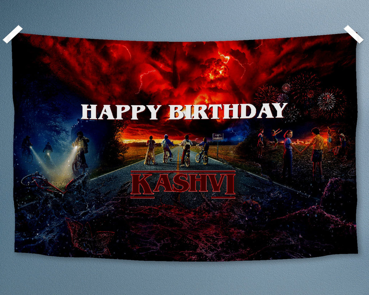 Stranger Things Theme Personalized Backdrop