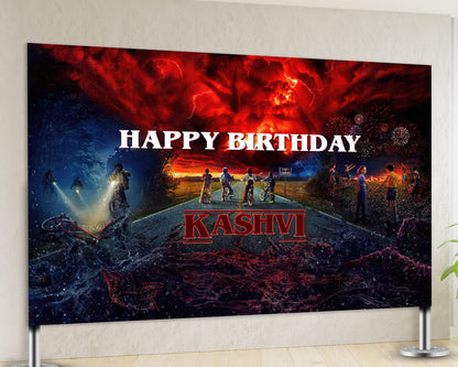 Stranger Things Theme Personalized Backdrop