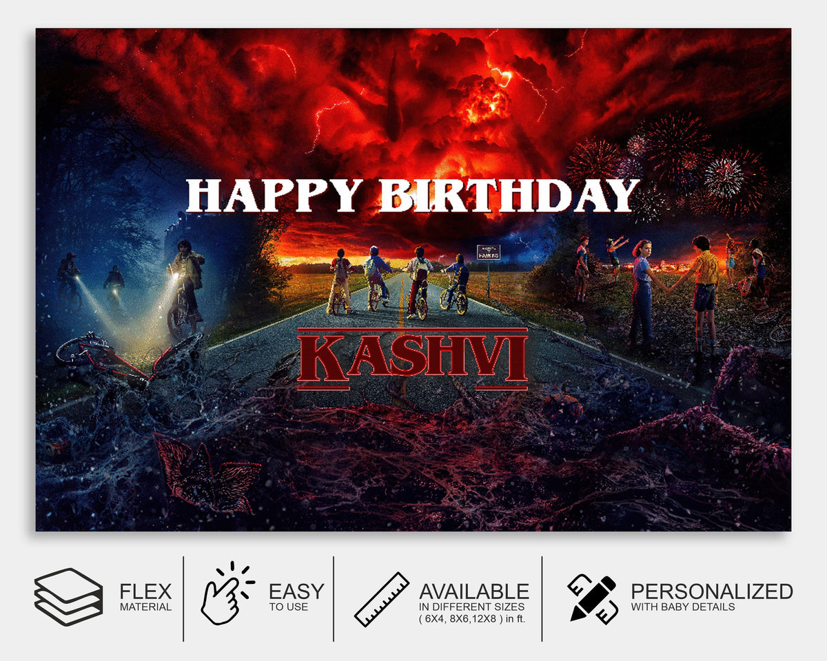 Stranger Things Theme Personalized Backdrop