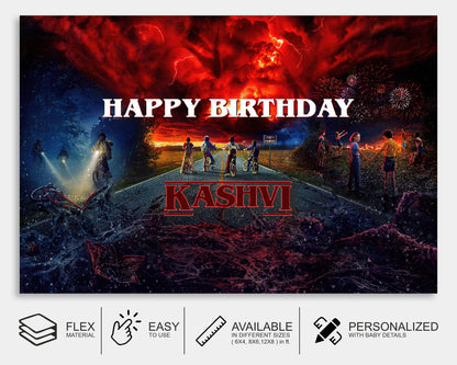 Stranger Things Theme Personalized Backdrop