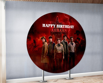 Stranger Things Theme Round Backdrop