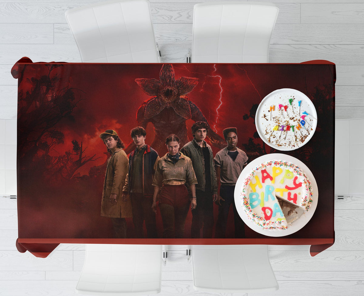 Stranger Things Theme Cake Tablecover