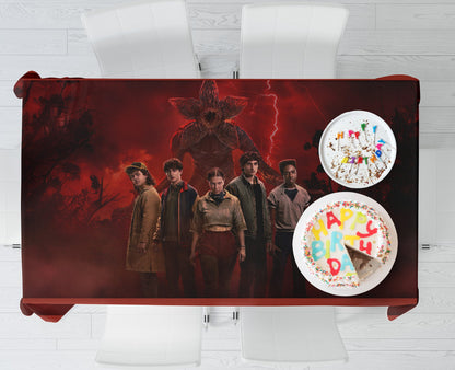 Stranger Things Theme Cake Tablecover