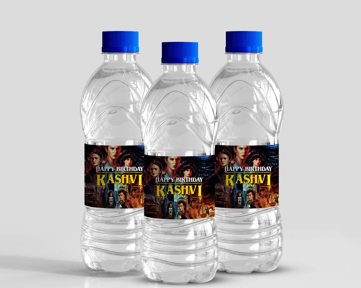 Stranger Things Theme Water Bottle Sticker