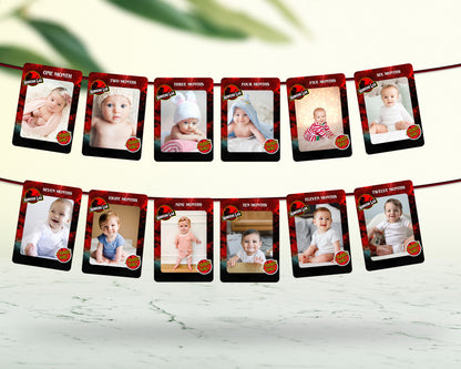Stanger Things Theme 12 Months Photo Banner